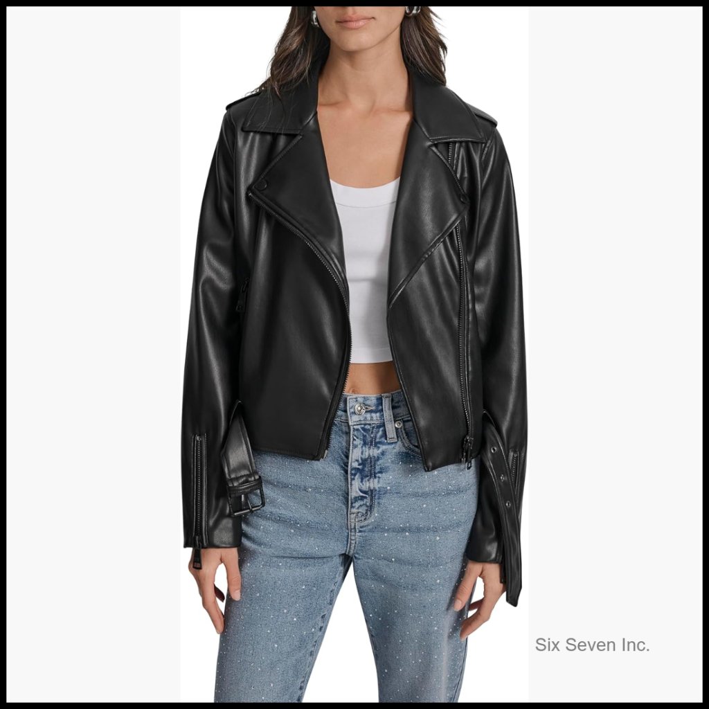 Long Sleeve Faux Leather Jacket, Casual Blazer Style
